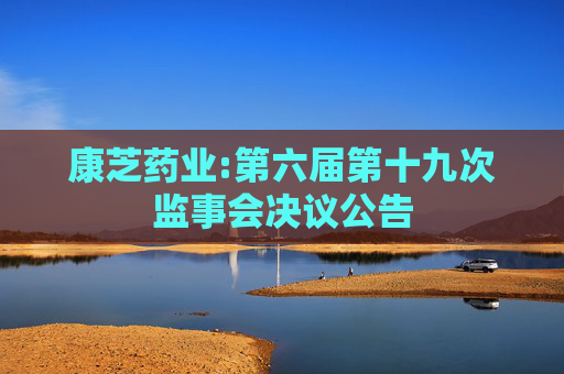 康芝药业:第六届第十九次监事会决议公告