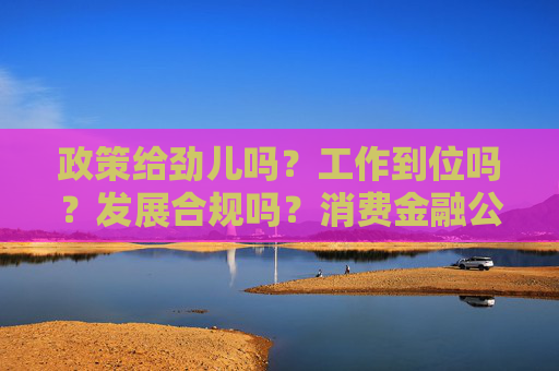 政策给劲儿吗？工作到位吗？发展合规吗？消费金融公司这么说