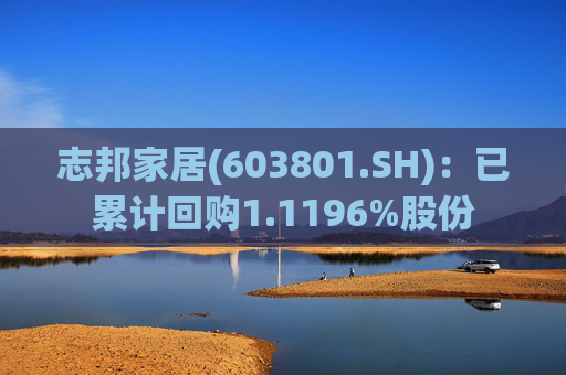 志邦家居(603801.SH)：已累计回购1.1196%股份  第1张