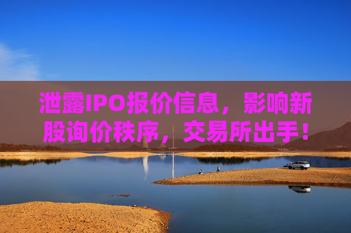 泄露IPO报价信息，影响新股询价秩序，交易所出手！