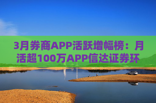 3月券商APP活跃增幅榜:月活超100万APP信达证券环比增幅最高 华西证券最低