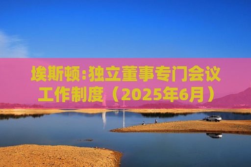埃斯顿:独立董事专门会议工作制度（2025年6月）
