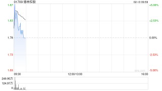 德林控股获DA Wolf Investments I Limited增持50万股 每股作价1.64港元
