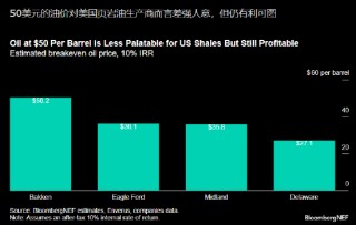 报告：美国页岩油区块可以承受50美元/桶的油价