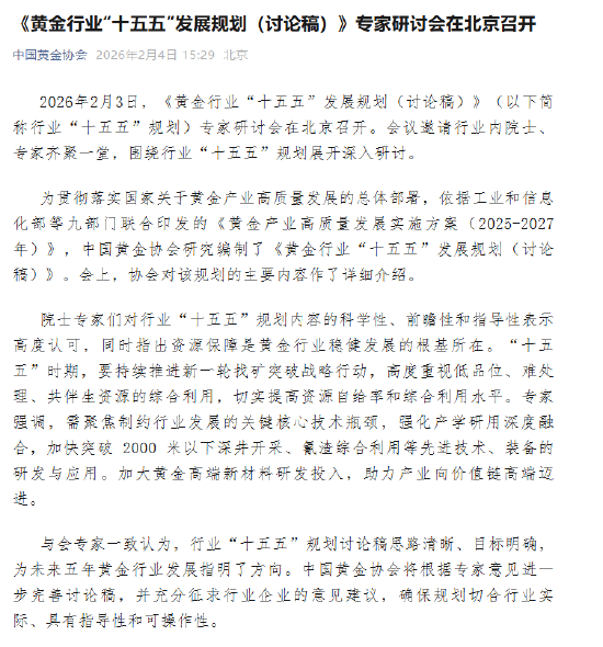 《黄金行业“十五五”发展规划（讨论稿）》专家研讨会在北京召开  第3张