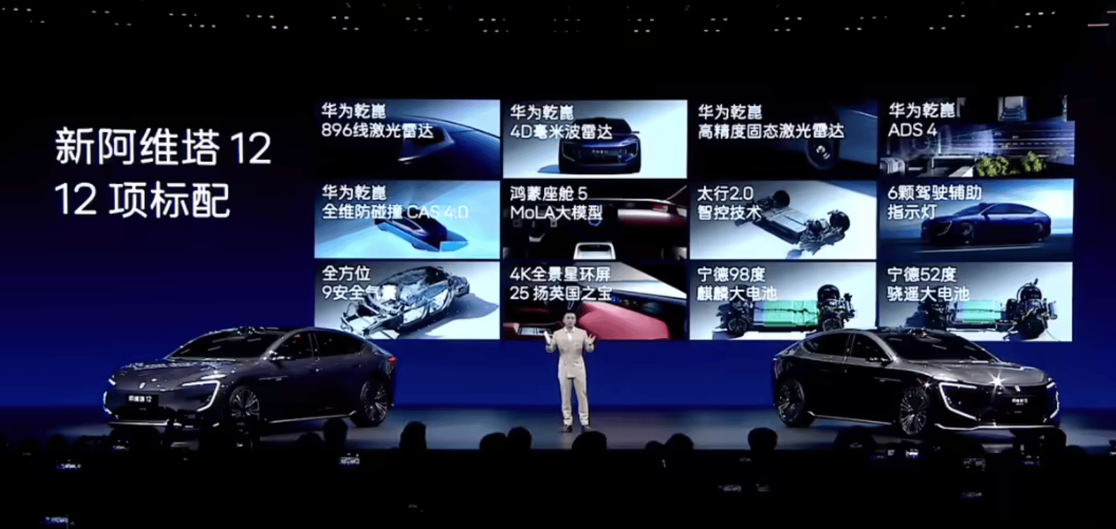 新阿维塔12上市：标配华为896线激光雷达，零百最快2.71 秒，29.39万元起  第1张